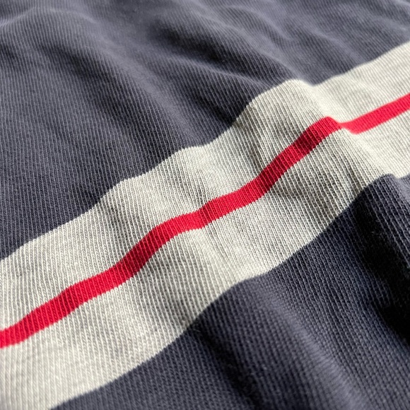 Cropped Cotton Longsleeve, 90s Vintage Striped Top - Picture 3 of 6